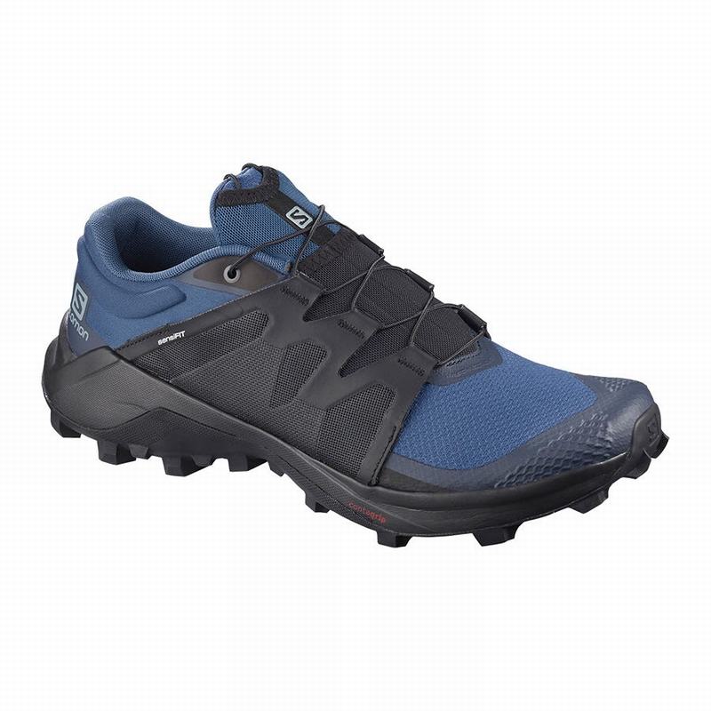 Salomon Israel WILDCROSS - Mens Trail Running Shoes - Navy/Black (KWCZ-43761)